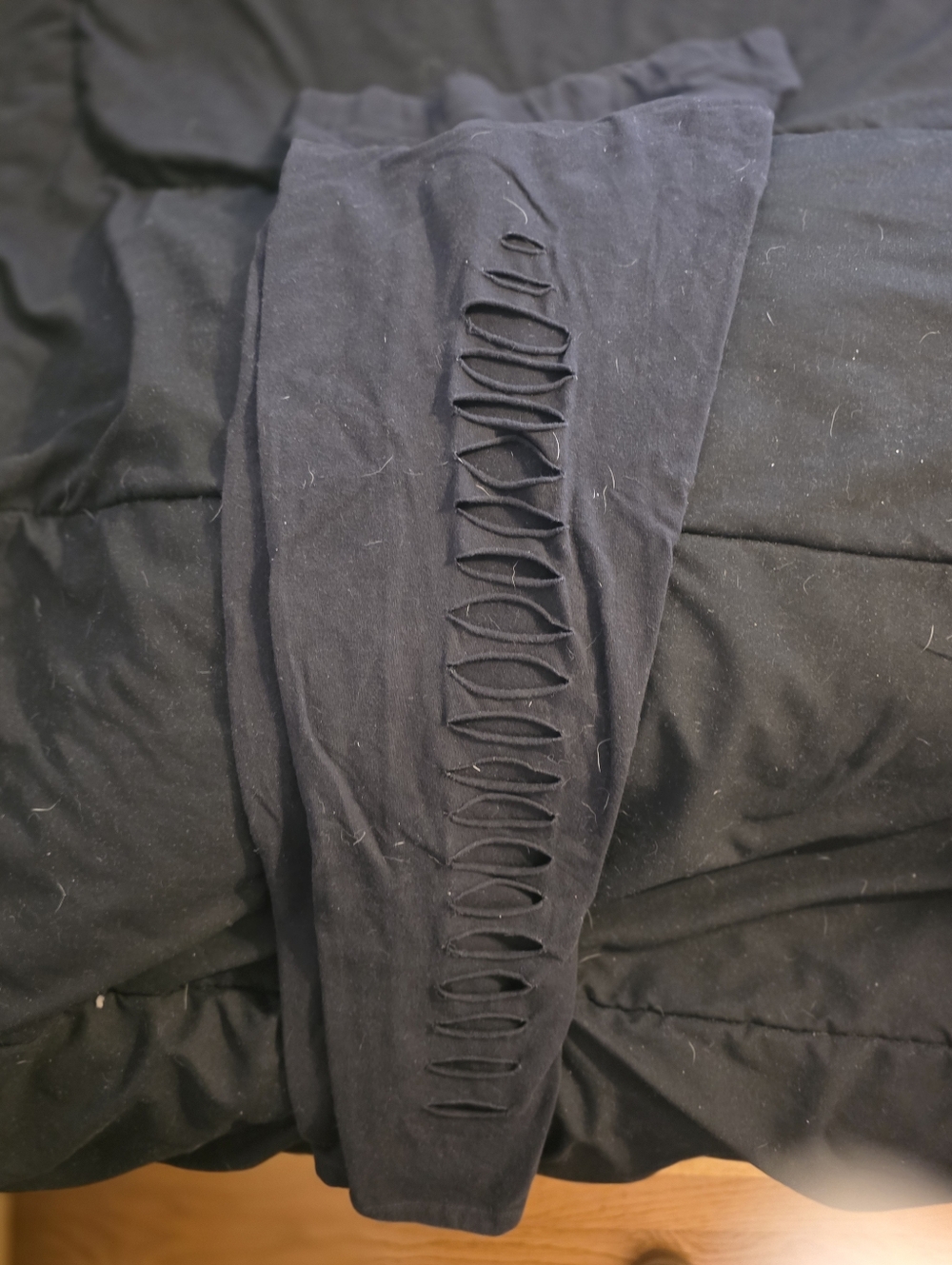 torrid Black Cotton Leggings with Branded Waistband With Sexy Cutouts